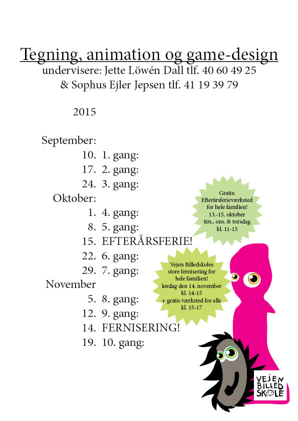 semesterplan for dette hold